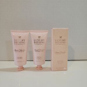 The LUXURY BATHING COMPANY Sweet Vanilla & Almond Glaze Foot Balm, Wash, & Soak
